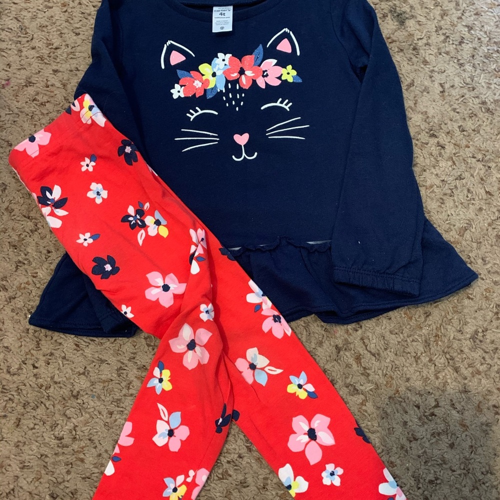 Carter’s Floral Cat Outfit
